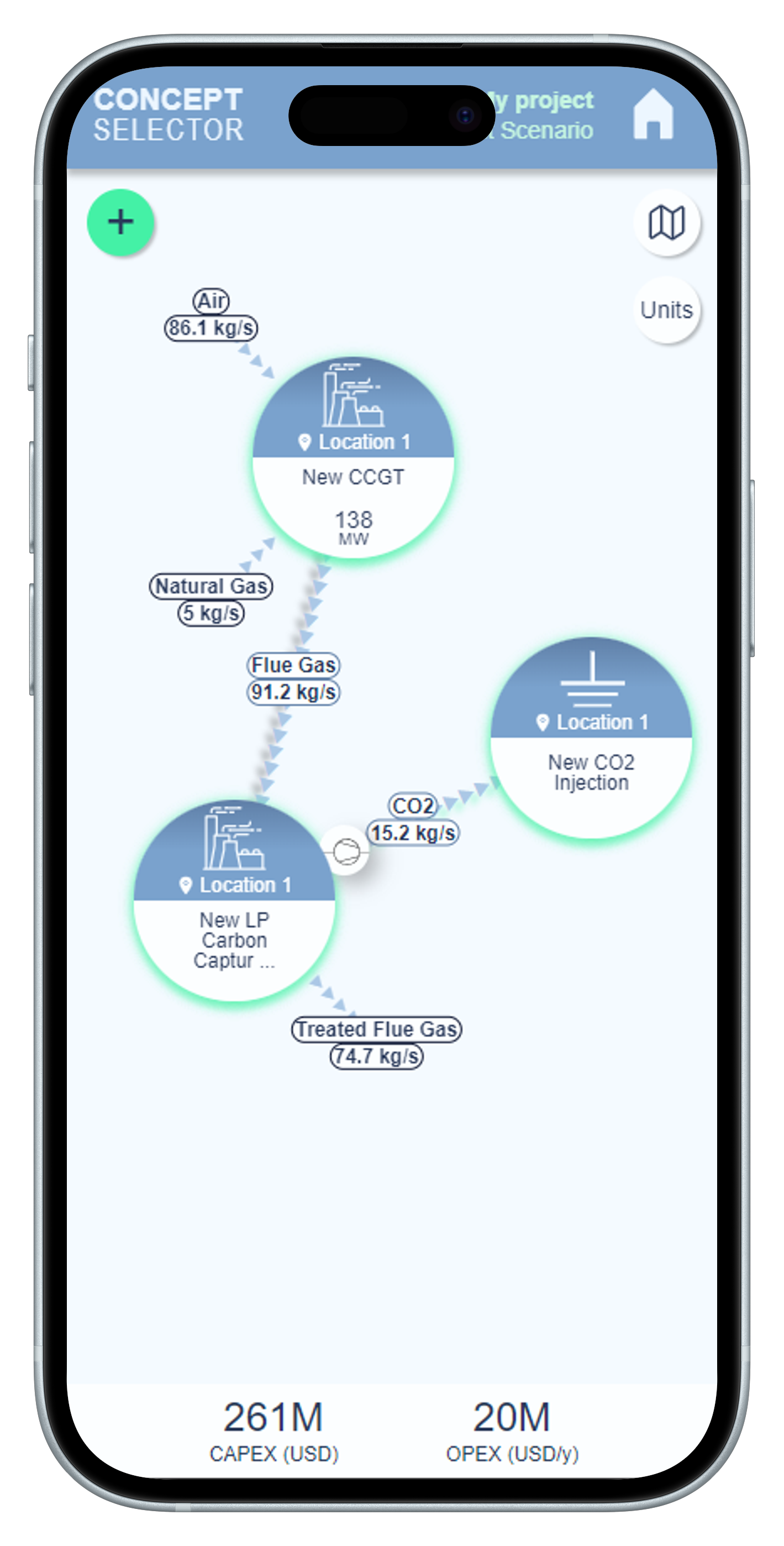 iPhone app screen